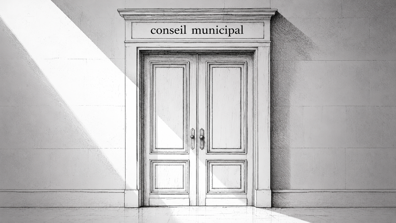 Séance de conseil municipal à huis clos — illustration